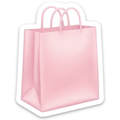pastel pink shopping bag sticker