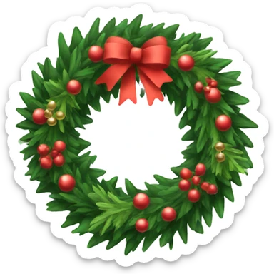 christmas wreath  sticker
