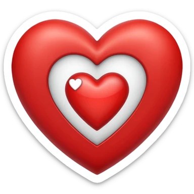 A heart and a triangle in the middle of the heart sticker