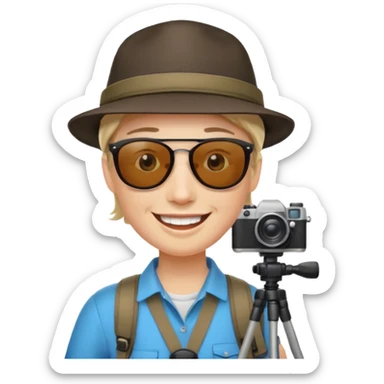 Photo Enthusiast + tripod strap, Tour Group. sticker
