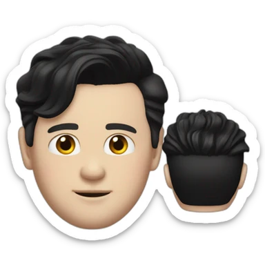 Paul Walter Hauser slicked back black hair sticker