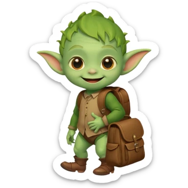 Goblin small baby  school  bag  sticker
