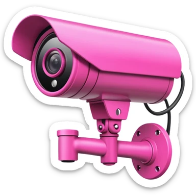 Security Camera pink with graffity sticker