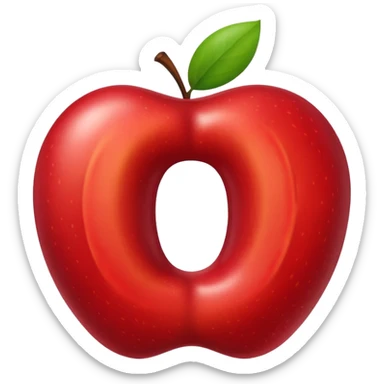 Empty apple like o with letter o up and B down in the midlle sticker