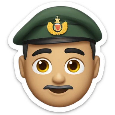 Dhoni emoji as a military officer sticker