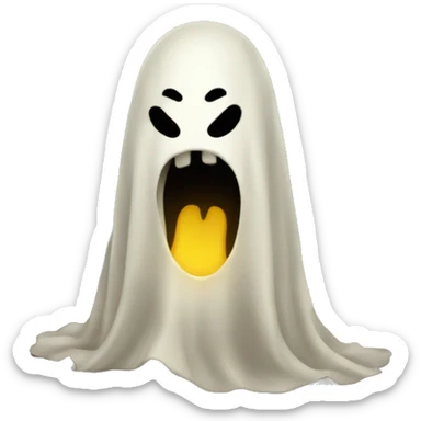 Fantasma dentro de una señal de prohibido sticker