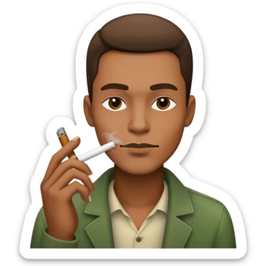 Guy smoking weed sticker
