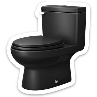 Черный унитаз sticker