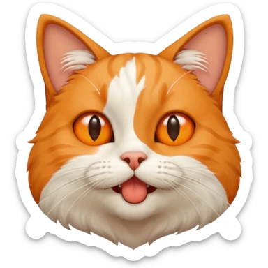 nose picking cat sticker