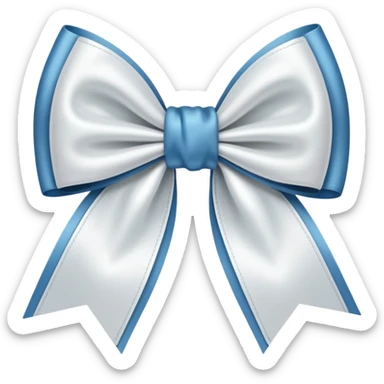 white satin bow emoji sticker