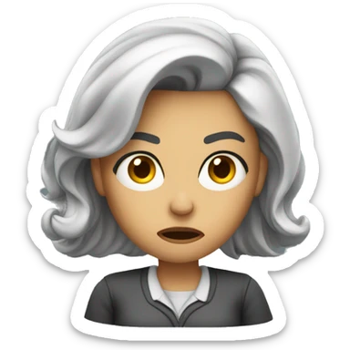 angry female teacher sticker