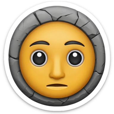 Single dark-gray Roman sanpietrino emoji, minimal and rounded sticker