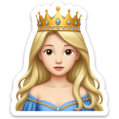 Princesa con corona sticker