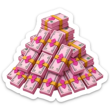 pink money sticker