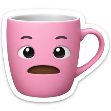 pink tea mug sticker
