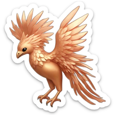 Rose Gold Phoenix sticker