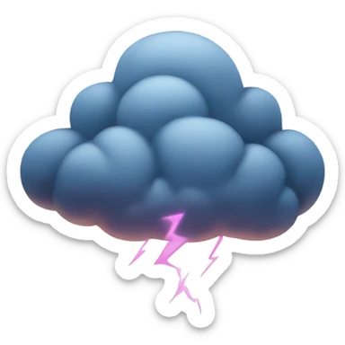 thunder cloud sticker