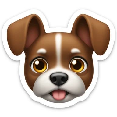 Brown chihahau with top and bulging eyes sticker