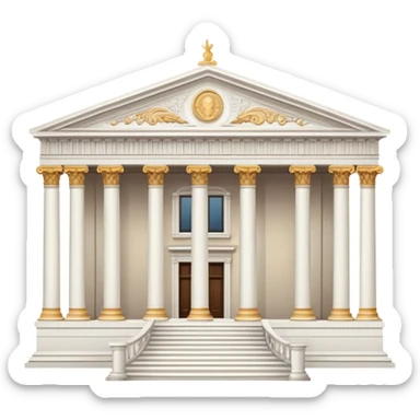 museum building with columns sticker