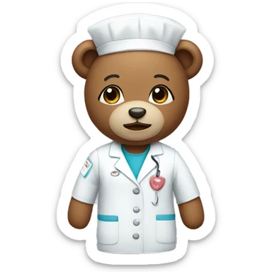 Teddy nurse  sticker