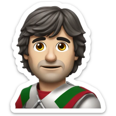 carles puigdemont dressed as palestinian warrior sticker