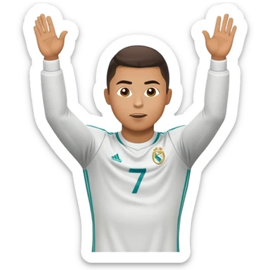 Ronaldo doing his famous "Siu" celebration pose sticker
