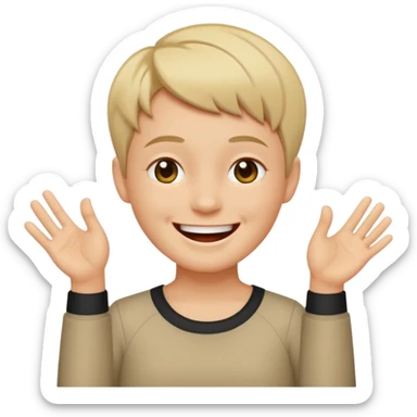 😂 this face on this body 🤷‍♂️ with a 6 above the left hand and a 7 above the right hand sticker