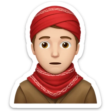 Sore throat for white brown hair guy
No fever - red keffieh palestinian sticker