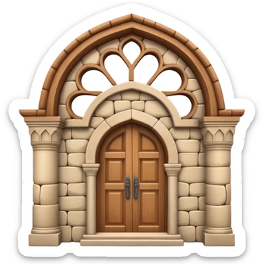 3D Apple-style emoji of a full traditional Turkish han building, showing the entire stone structure with arches, wooden doors, and windows. Rounded, glossy, smooth, soft shadows, white background.








 sticker