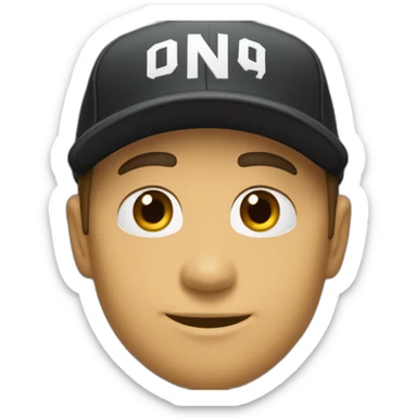 Un black casquette avec infinite player écrit sur son survêtement sticker