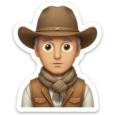 Stoic cowboy sticker