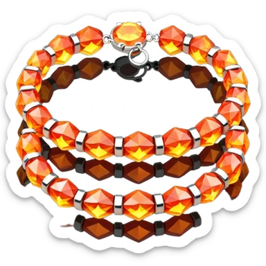 low poly fire bracelet gems sticker