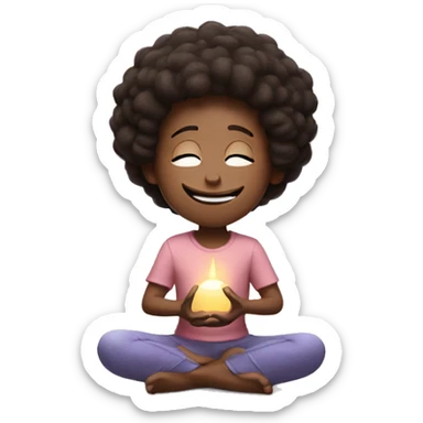 joy from inside out meditating sticker