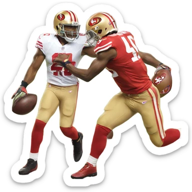Lions versus 49ers sticker