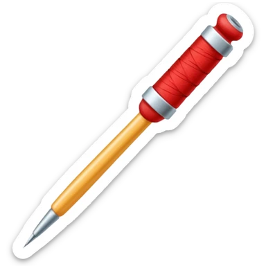 sewing needle with a thread  sticker