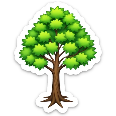 cyberpunk neon tree sticker