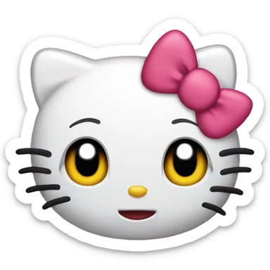 hello kitty with a duh face expression  sticker