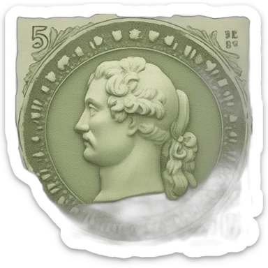 Russian empire ruble sticker