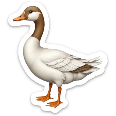 a goose standing sticker
