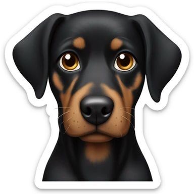 black dog tan markings sticker
