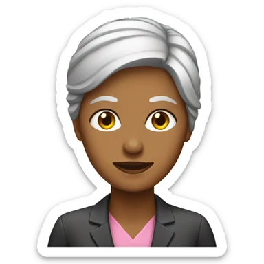 una mujer en una oficina  sticker