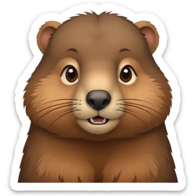 unimpressed and bored marmot sticker