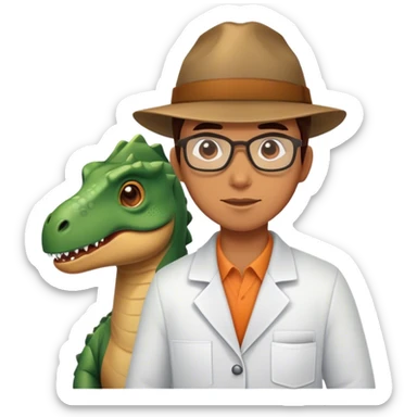 dinosaur researcher sticker