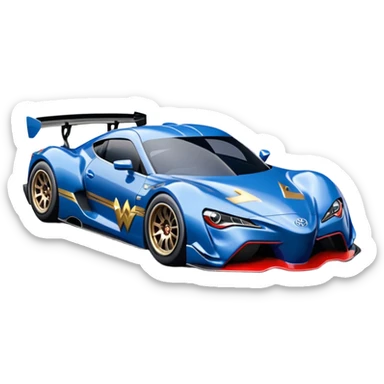 Wonder Woman’s Long wheelbase widened pearly night blue 2nd generation 2025 Toyota 86 hypercar racer sticker