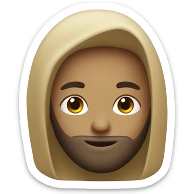 Covered girl and a guy with a beard sticker