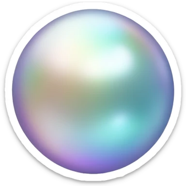 iridescent pearl  sticker