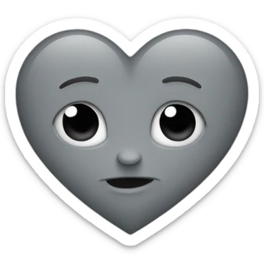 Grey heart sticker