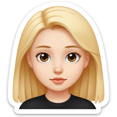 Girl in black shirt sticker