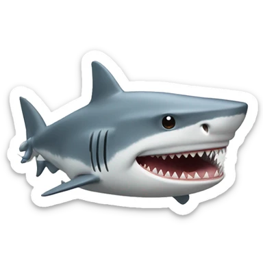 Shark Driving car sticker