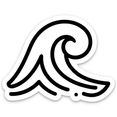 Ocean wave icon for Notion sticker